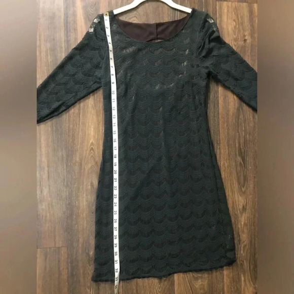 Free People FP Green Scalloped Lace back cutout mini Dress Women's Size Small - Picture 5 of 13